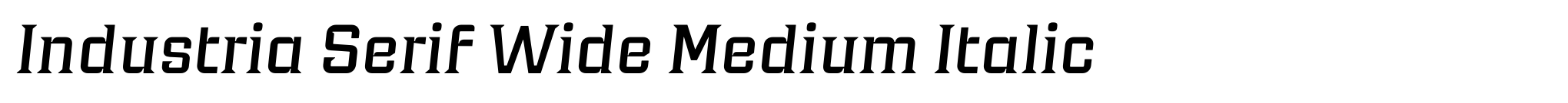 Industria Serif Wide Medium Italic image